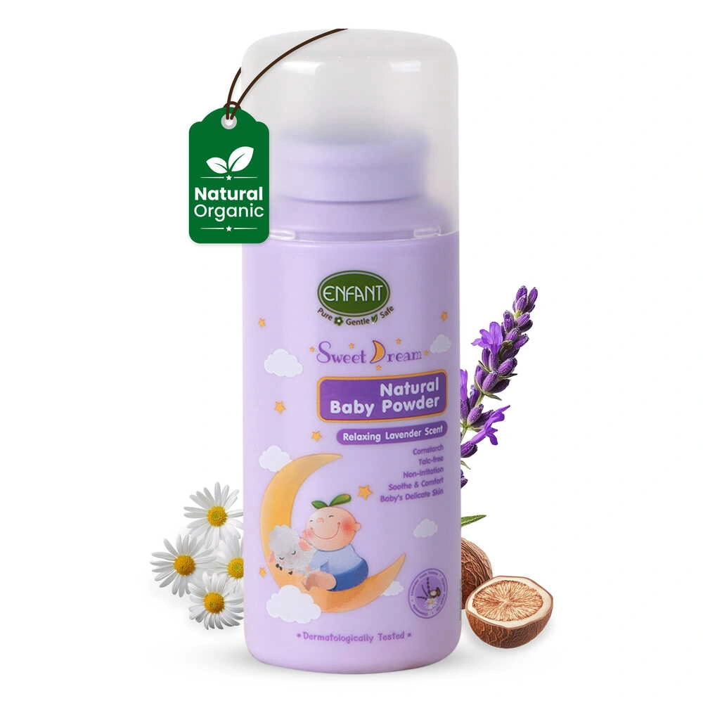 ENFANT Sweet Dreams Baby Powder - 100% Talc-Free Organic Cornstarch Powder (Non-Toxic & Safe)