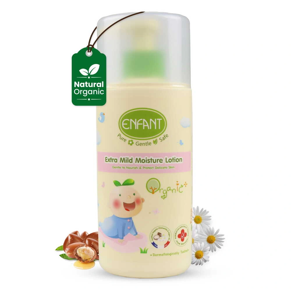 ENFANT Organic Plus Extra Mild Moisture Lotion - Hypoallergenic Baby Body Lotion for Sensitive Skin (UAE & Oman)