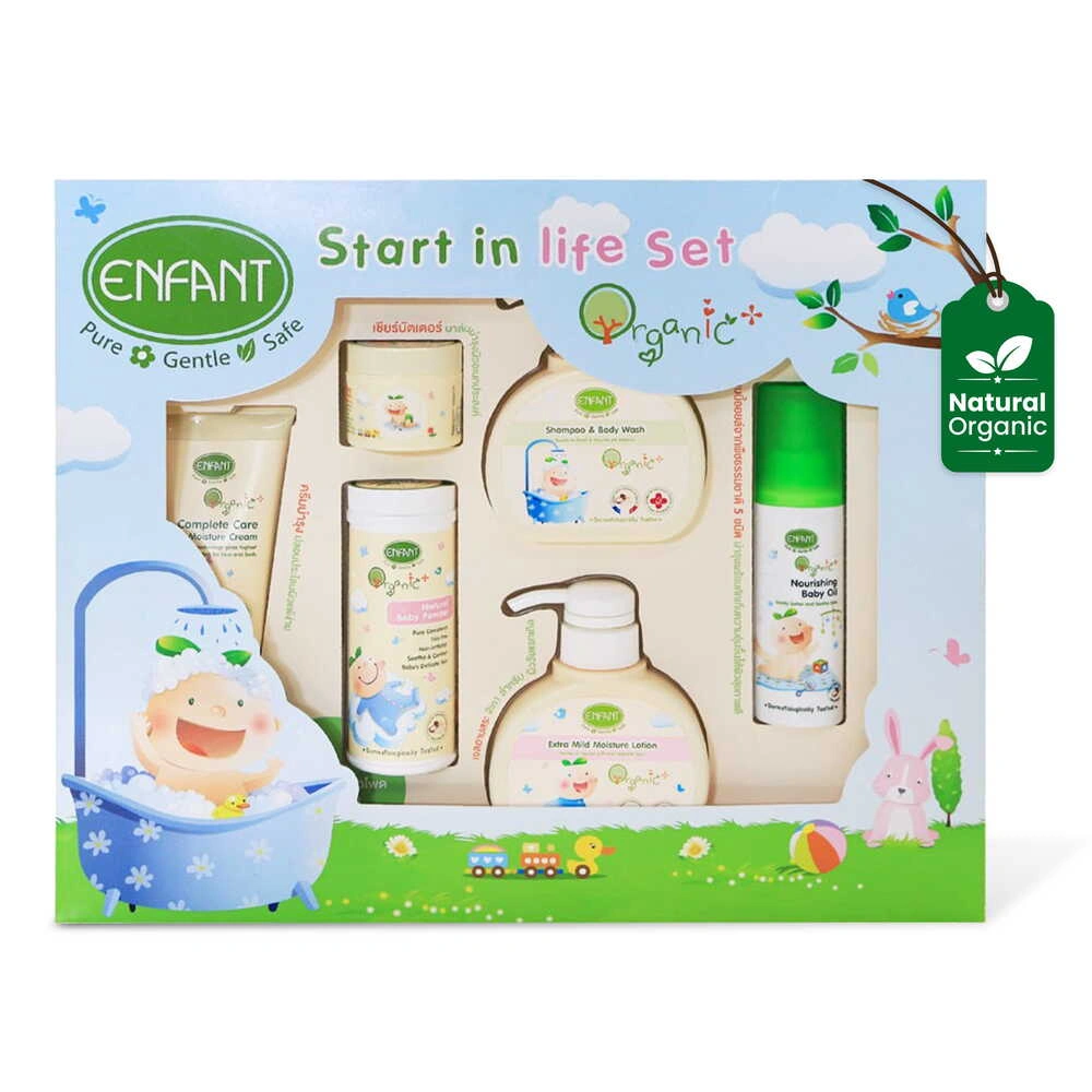 ENFANT Start in Life - Ultimate Organic Newborn Essential Kit (Head-to-Toe Care)
