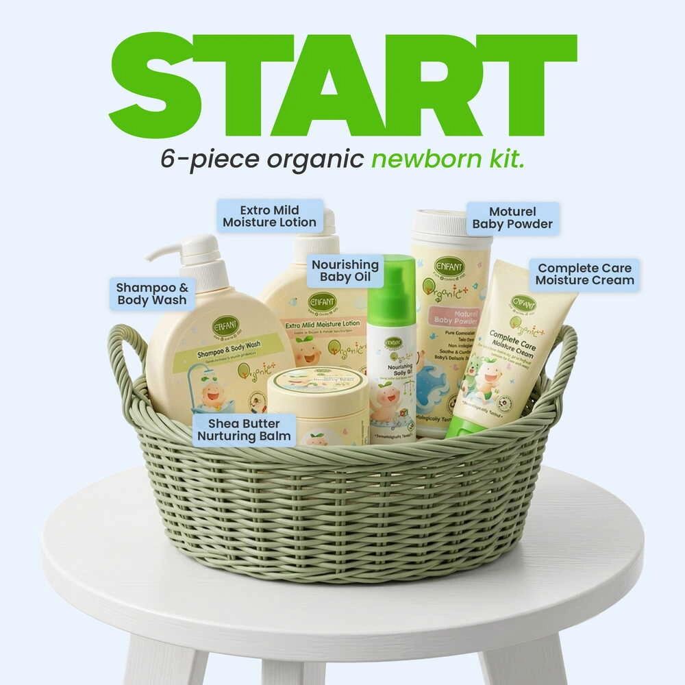ENFANT Start in Life - Ultimate Organic Newborn Essential Kit (Head-to-Toe Care)