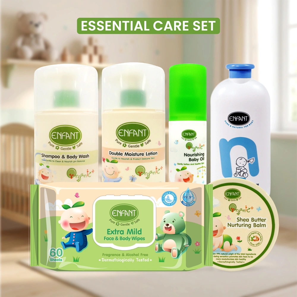 Enfant Organic Essential Care Set – 6-in-1 Newborn Starter Bundle